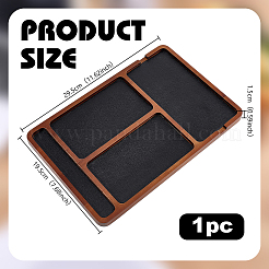 4 Grids Wood Display Trays for Earrings Rings Necklaces Bracelets&nbsp;ODIS-WH0043-321