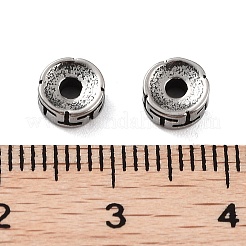316サージカルステンレスビーズ  コラム  アンティークシルバー  6x3mm  穴：1.8mm&nbsp;STAS-K276-11A-AS
