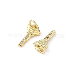 Brass Micro Pave Cubic Zirconia Pendants&nbsp;KK-L239-013G
