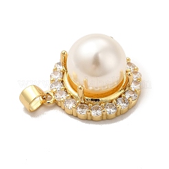 Rack Plating Brass Micro Pave Cubic Zirconia Pendant&nbsp;ZIRC-C002-05G