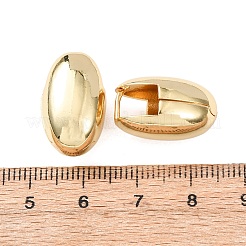 楕円形の真鍮フープピアス  長持ちメッキ  ラックめっき  鉛フリー＆カドミウムフリー  18KGP本金メッキ  19.5x12x11.5mm&nbsp;EJEW-H178-15G