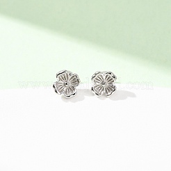 S999 Fine Silver Stud Earrings&nbsp;EJEW-C179-01P