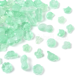 120Pcs 8 Styles Spray Painted Transparent Glass Beads&nbsp;GLAA-FS0002-22