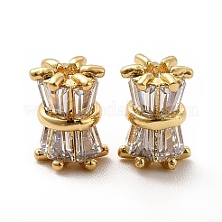 Rack Plating Brass Micro Pave Cubic Zirconia Beads&nbsp;KK-C010-45