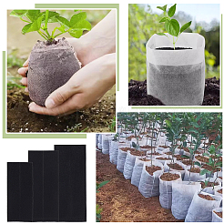 150個 3スタイル 長方形 不織布 植物栽培バッグ  植物用品  ブラック  150~195x65~80x1mm  50個/スタイル&nbsp;FIND-BC0019-79