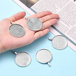 Vintage Tibetan Style Alloy Pendant Cabochon Bezel Settings&nbsp;TIBEP-O006-23AS