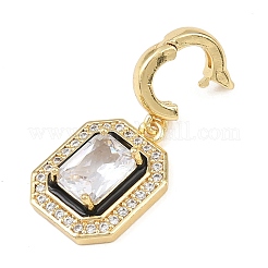 Brass Micro Pave Cubic Zirconia Pendants&nbsp;LS-KK-K413-08G