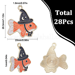 28Pcs Alloy Enamel Pendants&nbsp;ENAM-SC0004-27