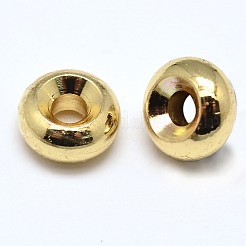 Rack Plating Brass Flat Round Spacer Beads&nbsp;KK-M085-11G-NR
