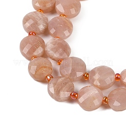 Natural Peach Moonstone Beads Strands&nbsp;G-B094-A04-01