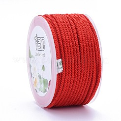 ポリエステル編組コード  レッド  2mm  約16.4ヤード（15m）/ロール&nbsp;OCOR-F010-A33-2MM