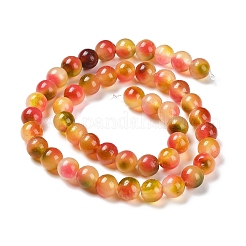 Faceted Rondelle Dyed Natural White Jade Bead Strands&nbsp;G-D073-01A