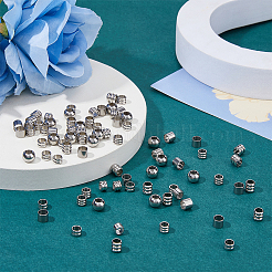80Pcs 5 Styles 201 & 304 Stainless Steel European Beads&nbsp;STAS-DC0016-74