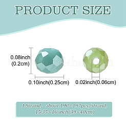 1 Strand Electroplate Glass Beads Strands&nbsp;GLAA-YW0004-49A