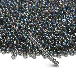 トーホー 8/0ラウンドビーズ  日本製シードビーズ  （176b）ダークグレーブラックダイヤモンド透明レインボー  3mm  穴：1mm  約1110個/50g&nbsp;SEED-XTR08-0176B
