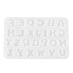 シリコンペンダントモールド  レジン型  アルファベット  ホワイト  100x142x5.5mm  穴：1.7mm&nbsp;LS-SENE-M003-04B