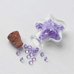 ガラスボトル  コルク栓付き  ウィッシングボトル  スター  透明  2.85x2.1x1.15cm  ボトルネック：直径0.8cm  容量：2ml（0.06液量オンス）&nbsp;AJEW-D037-07
