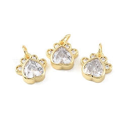 Rack Plating Brass Micro Pave Cubic Zirconia Charms&nbsp;KK-C021-07G