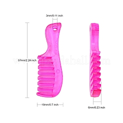 透明なアクリルパーツ  くし  ミックスカラー  57x18x6mm  穴：3mm  約136個/500g&nbsp;TACR-R12-M