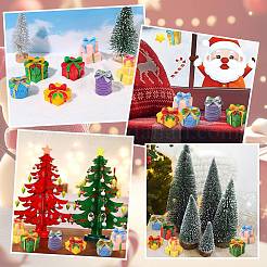 21Pcs 7 Styles Christmas Resin Gift Box Ornaments&nbsp;AJEW-CJ0001-81