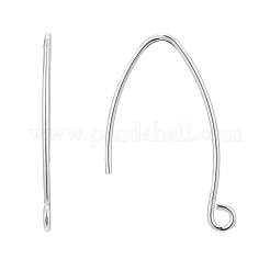 スターリングシルバーのV字型ピアスフック925個  マーキスイヤーワイヤー  銀  27mm  穴：2mm  18ゲージ  ピン：1mm  約27pairs / 20グラム&nbsp;STER-M102-04S
