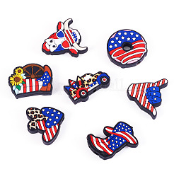7Pcs 7 Styles Independence Day Theme Silicone Beads&nbsp;SIL-TA0002-73