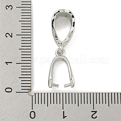 真鍮のアイスピックピンチベイル  長持ちメッキ  鉛フリー＆カドミウムフリー  コラム  プラチナ  27x8x8mm  穴：9x5mm  ピン：1mm&nbsp;KK-P277-48P