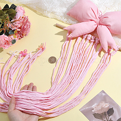 Polyester Bowknot & Wood Hair Clips Storage Hangers with Yarn&nbsp;AJEW-WH0596-944