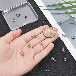 16個 4スタイル 304ステンレススチール サイスピックピンチベイル  スター  ステンレス鋼色  8.5~13x2.3~6mm  穴：1.2~1.8mm  ピン：0.8~0.9mm  4個/スタイル&nbsp;STAS-UN0059-73P