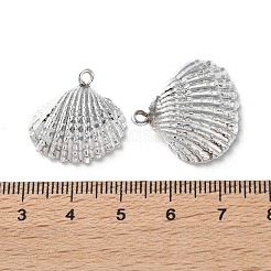 シェルペンダント  シェル形状  プラチナ  20~27x20~30x7~9mm  穴：1.6~1.8mm&nbsp;SSHEL-B002-04P