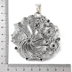 チベット風合金ビッグサイズペンダントトップ  ヴィンテージ DIY アクセサリー  花  69x64x5mm  穴：5x11mm&nbsp;PALLOY-D362-02AS-A