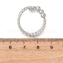 女性用304ステンレススチールカフリング  ステンレス鋼色  内径：18mm&nbsp;RJEW-B136-02P