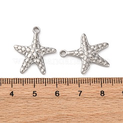 ステンレスペンダント201個  ヒトデチャーム  変色防止  ステンレス鋼色  22.5x19.5x2.5mm  穴：2mm&nbsp;STAS-C130-16P