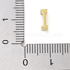 304ステンレスペンダント  24KGP本金メッキ  文字I  8x3x4mm  穴：1.6mm&nbsp;STAS-S137-01G-I