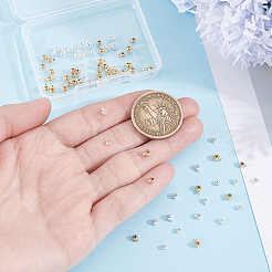 100Pcs 4 Styles Brass Crimp Beads&nbsp;KK-BBC0027-74