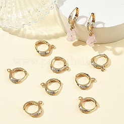 SHEGRACE Brass Micro Pave Cubic Zirconia Hoop Earring Findings&nbsp;XGRQ79436-947G