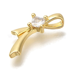 Rack Plating Brass Micro Pave Cubic Zirconia Pendants&nbsp;KK-I720-25G