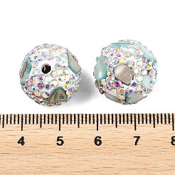 Handmade Polymer Clay Rhinestone Beads&nbsp;CLAY-H009-03A