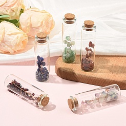 5Pcs 5 Styles Gemstone Chips Bonsai Tree in Column Glass Wish Bottles&nbsp;AJEW-YW0001-58