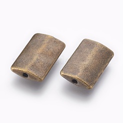 チベット風合金ビーズ  長方形  カドミウムフリー＆ニッケルフリー＆鉛フリー  アンティークブロンズ  17x10.5x3.5mm穴：2mm&nbsp;MLF9837Y-NF