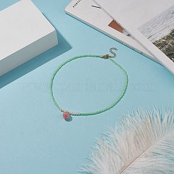 Resin Flower Bud Pendant Necklaces&nbsp;NJEW-JN04153