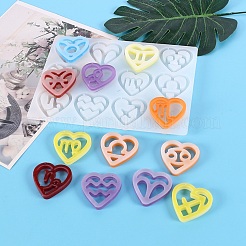 Heart with Constellation Silicone Pendant Molds&nbsp;DIY-I065-12