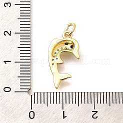 Brass Micro Pave Clear Cubic Zirconia Pendants&nbsp;KK-Q040-03A-G