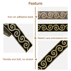 Chinese Style Lace Embroidery Cloth Ribbons&nbsp;OCOR-WH0067-69C