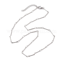 Brass Bar Link Chain Necklaces&nbsp;NJEW-JN04748-02