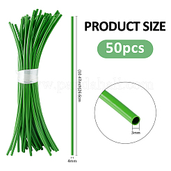 プラスチックの葉っぱの棒  ライムグリーン  250~260x4mm&nbsp;AJEW-WH0542-044