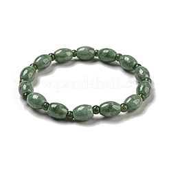 Natural Jadeite Oval Stretch Bracelets&nbsp;BJEW-H603-01