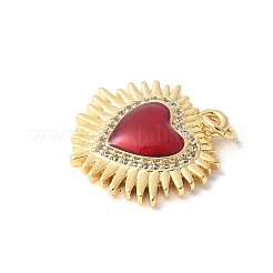 Brass Micro Pave Cubic Zirconia Pendants&nbsp;ZIRC-I071-12G