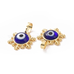 Handmade Evil Eye Lampwork Pendants&nbsp;ZIRC-F136-04G-04
