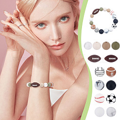 68Pcs 14 Styles Food Grade Eco-Friendly Silicone Beads&nbsp;SIL-GA0001-24B